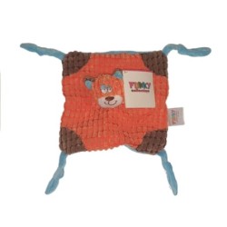 Doudou plat renard orange Funky Collection Vaco NEUF ETIQUETTE (26524)