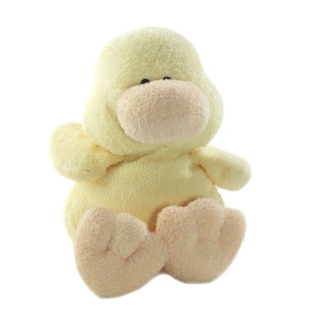 Doudou Peluche Canard jaune rose TY 25 cm (26183)