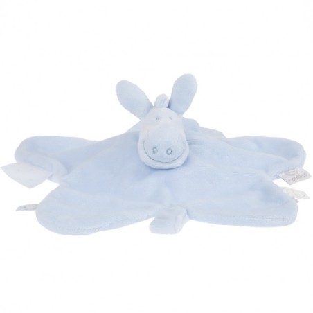 Doudou plat Paco l'âne bleu cocon Tidou poudre d'étoiles (34 cm) (17394)