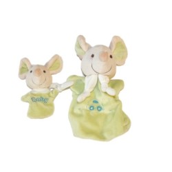 Doudou marionnette Souris verte Voiture Playkids (26862)