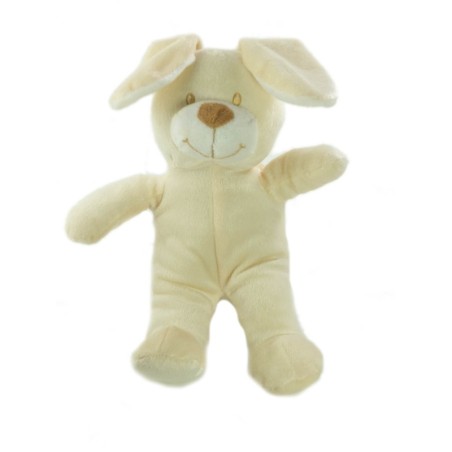 Peluche doudou Lapin blanc ecru creme beige 26 cm SUNKID (26362)