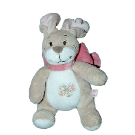 Noukies doudou Lapin Oscarine beige rose 20 cm (16473)