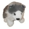 Peluche chien Huski gris blanc 18 cm Nature Planet (24615)