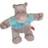 Doudou peluche Hipopotame gris bleu Palmier Influx Cora 28 cm (24996)
