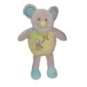 Doudou peluche Souris verte beige bleu Cerf Volant 40 cm Maxita (24901)