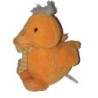 Peluche doudou Canard orange Noeud ruban jaune carreaux vichy 18 cm Maxita (24885)