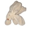 Peluche doudou Lapin blanc creme Yeux mi clos dormant dormeur allonge 26 cm (24366)