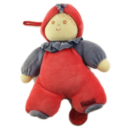 Peluche doudou Musical Poupee rouge bleu Sterntaler 20 cm (25604)