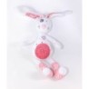 TAPE A L OEIL Doudou lapin blanc rose spirale coeur (25600)