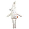 Doudou lapin blanc tissu Happy DPAM Du Pareil au Meme 38 cm (25650)
