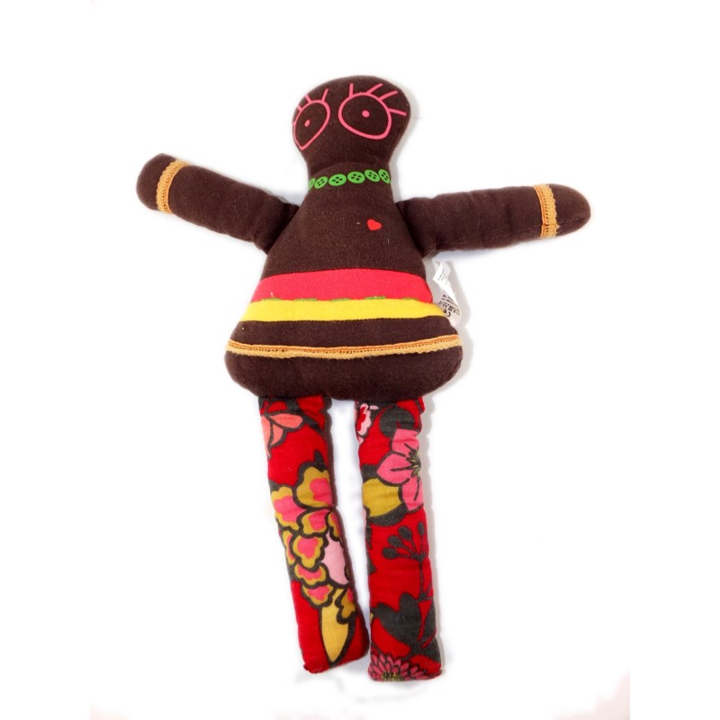 CATIMINI Doudou poupee noire africaine metisse 32 cm (25636)