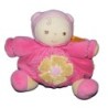 KALOO - Doudou Poupée rose Fleur jaune Boule Chubby H 20 cm  (12345)