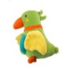 Doudou PerRoquet oiseau vert orange bleu 18 cm Grelot DPAM (25383)