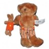carreblanc-peluche-ours-marron-et-doudou-lapin-carre-blanc-salopette-orange-20-cm (15697)