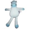 Doudou peluche vache blanche bleue Marèse 30 cm (7768)