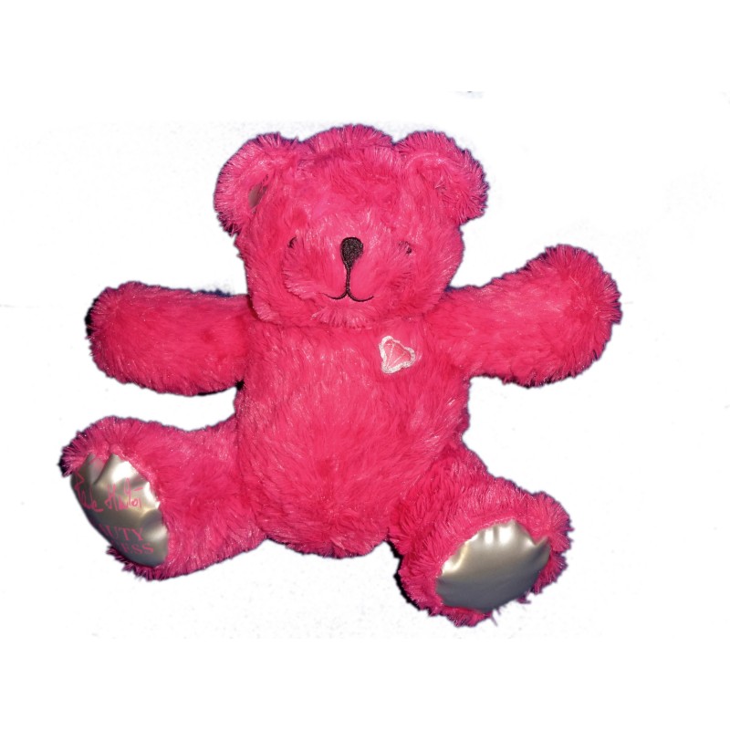 Peluche OURS rose Fushia - Fauve Hautot - Beauty Success - Noel 2014 (9457)