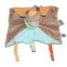 Doudou plat Vache Little Garden Nattou Bleu beige orange (15617)