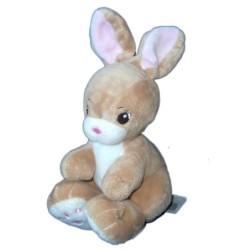 Doudou LAPIN beige blanc rose H&M H & M H 25 cm (13627)