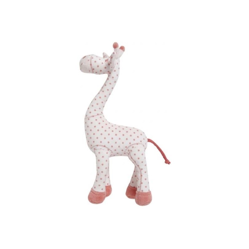 Doudou Girafe blanc rose Etoiles - TAPE A L'OEIL - 30 cm (13725)