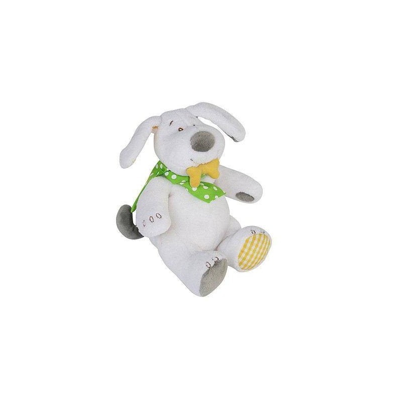 bengy-peluche-chien-blanc-foulard-vert-os-jaune-wouf-musical- (14508)
