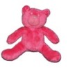 Doudou peluche Ours rose Fushia OBAIBI - H 18 cm (12832)