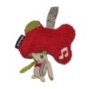 Doudou peluche Musicale Chien os Nonos rouge 16 cm Les Déglingos (26770)