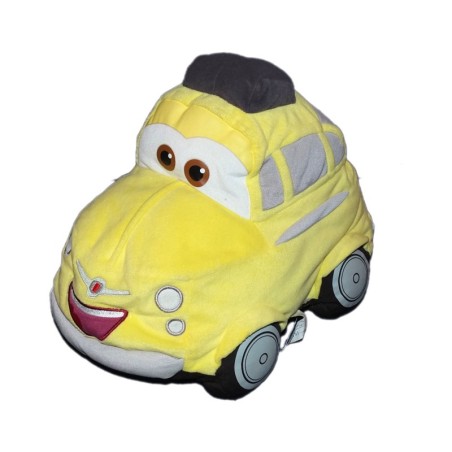 Peluche Doudou Voiture jaune Luigi CARS Disney Mattel 32 cm (14205)
