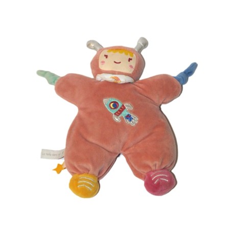 Doudou Astronaute Martien fusée rose Corlle 2021 Grelot La Tête dans les étoiles (27833)
