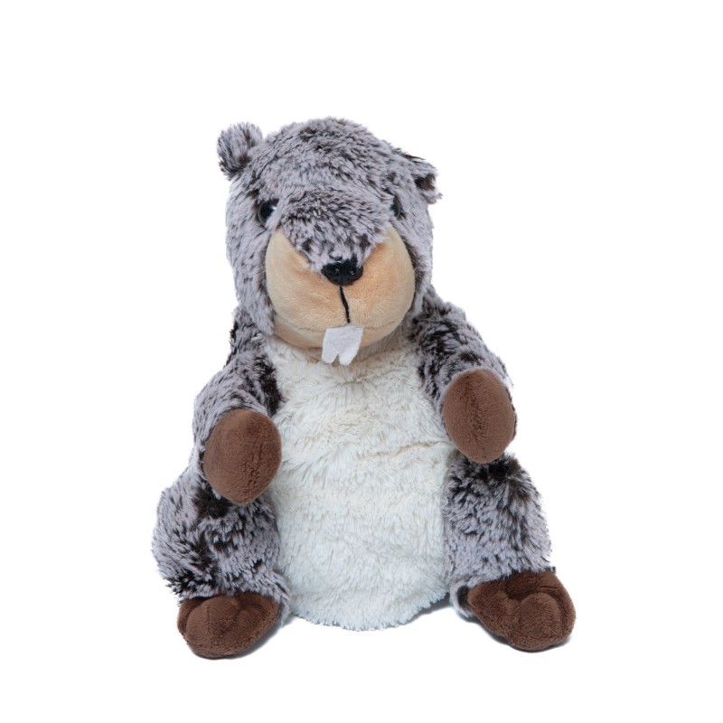 Peluche doudou marionnette Marmotte Fizzy 25 cm (28463)