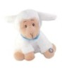 Doudou peluche Mouton Agneau blanc 22 cm FIZZY Sonore Foulard bleu (26130)