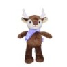 Peluche doudou Cerf Renne marron echarpe mauve Milka 25 cm (26998)