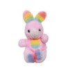 Doudou peluche lapin rose arc en ciel 26 cm CMP (28237)