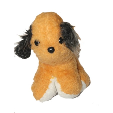 Peluche chien orange oreilles grises blanc CHAMTI 25 cm (27642)