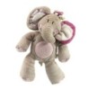 Doudou éléphant gris rose Nina Kali Kenza Noukies 18 cm (18355)