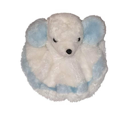 Vintage Ancienne peluche Souris bleu blanc Peluches d Oc 32 cm Range Pyjama (24674)
