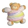 KALOO - Doudou OURS Boule rose orange pastel Candy Candies - Gd modèle 20 cm (12099)