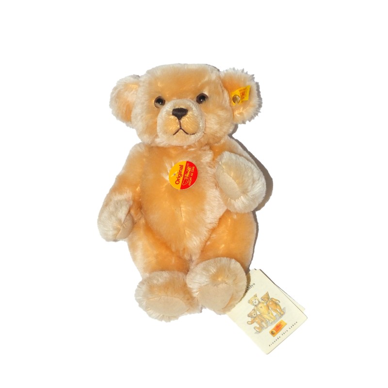 NEUF Ours Steiff Club beige orange articulé 25 cm Peluche numérotée (27167)