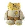 Doudou peluche Chat jaune beige Nounours 25 cm (26400)