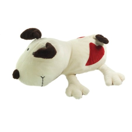 Doudou peluche Chien blanc coeur rouge SIGIKID 32 cm (26374)