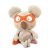 Doudou Souris masquee Koala Cape 26 cm beige orange DPAM Noak