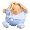 Doudou Lapin KALOO 20 cm bus voiture camion bleu blanc (2180)