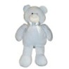 Doudou peluche Ours bleu Playkids 45 cm Noeud satin (22934)