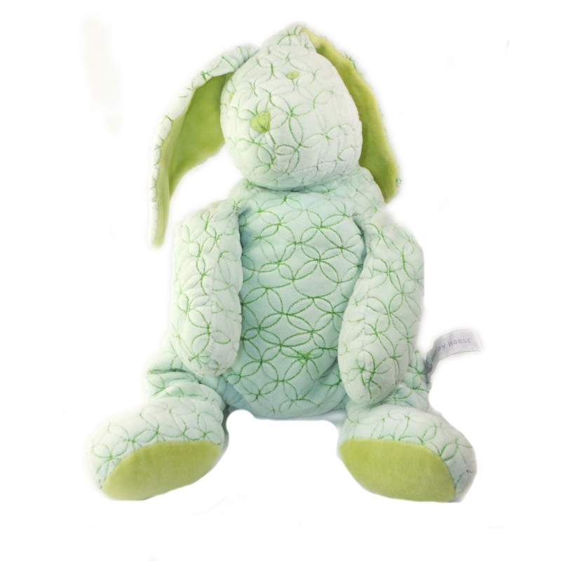 HAPPY HORSE Doudou peluche Lapin vert 32 cm (25654)