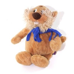 kuschelwaschel Peluche Castor marron Echarpe bleue 25 cm (25632)