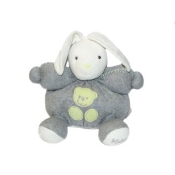 Doudou Lapin gris Ours vert Zen Kaloo 22 cm (27232)
