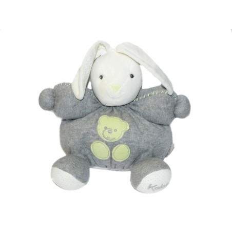 Doudou Lapin gris Ours vert Zen Kaloo 22 cm (27232)