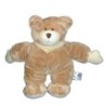 Doudou peluche OURS marron beige rayures - Playkids - CMI - 26 cm REF23100191 (9134)
