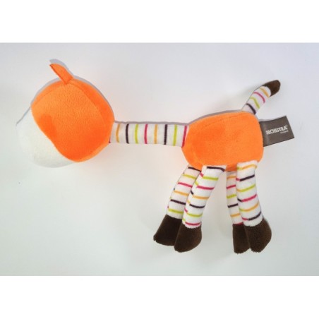 Doudou cheval orange blanc marron Orchestra 28 cm (23033)