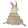 Doudou plat lapin beige rayures Kiabi (26535)