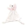 JELLYCAT Doudou plat lapin blanc Gilet rose (25702)